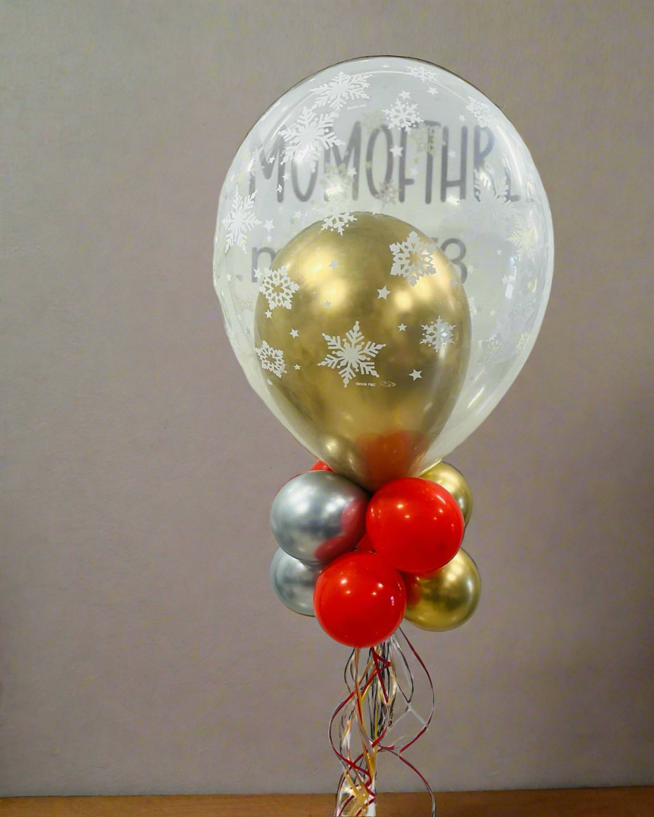 Transparent Holiday Balloon Bouquet