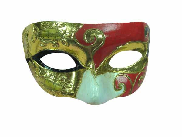 Mardi Gras Mask red/gold