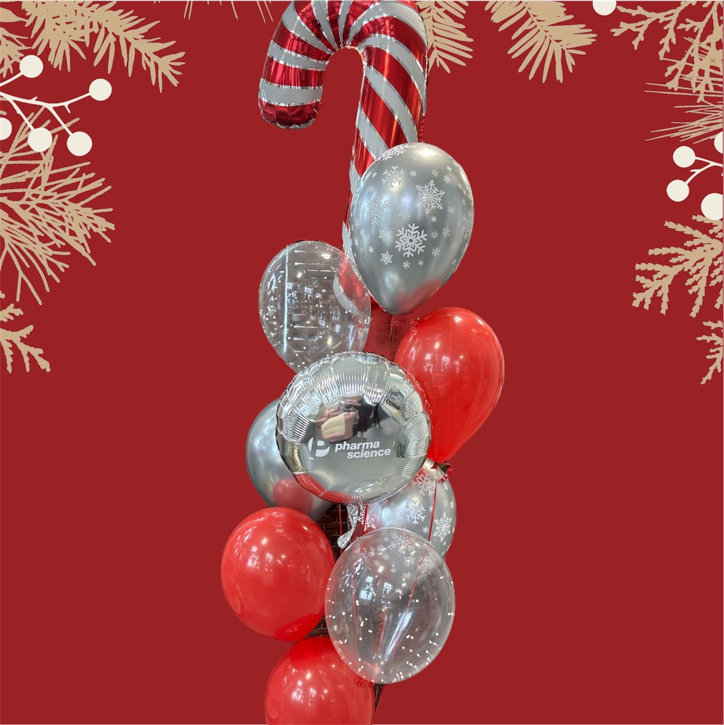 Traditional Christmas Balloon Bouquet