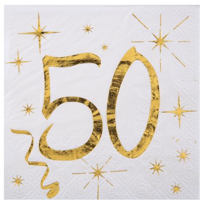Serviettes de table estampées à la feuille d'or Milestone