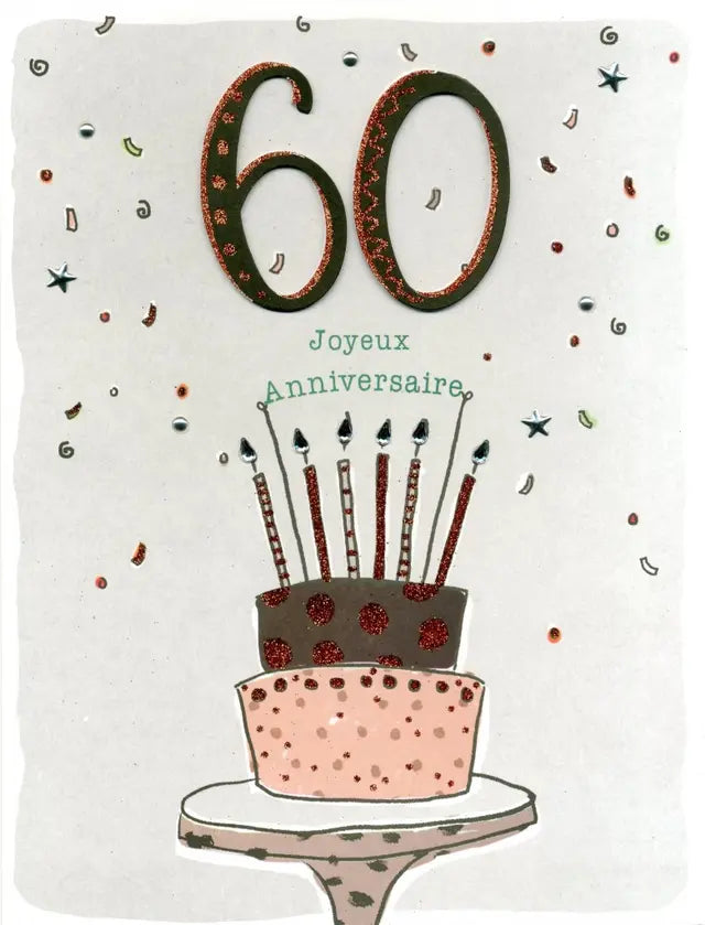 60 Joyeux anniversaire - Cake