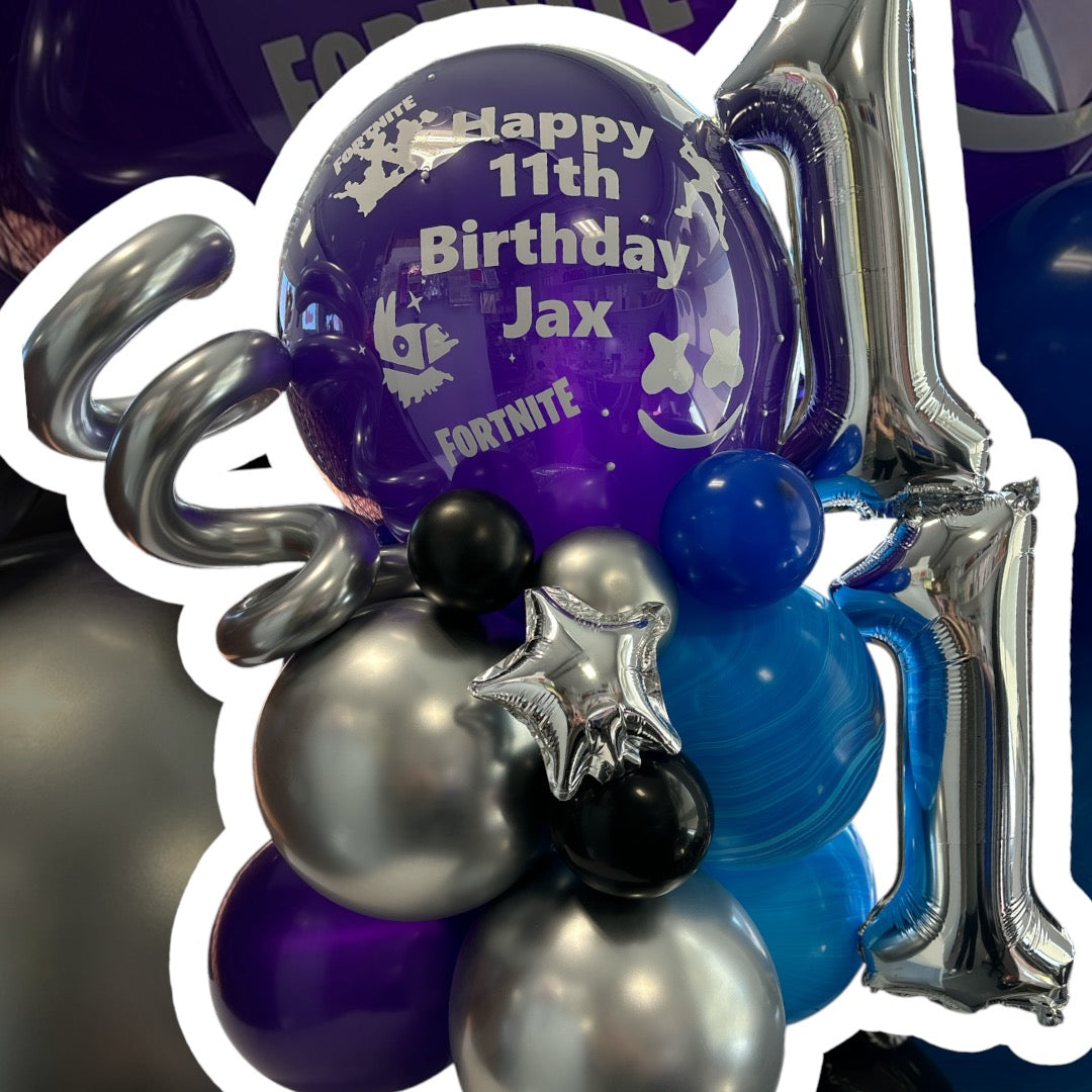 Centre de table à bulles personnalisé