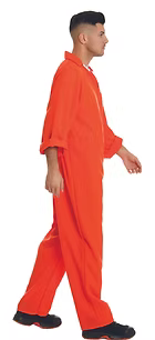 Combinaison de prisonnier orange pour homme