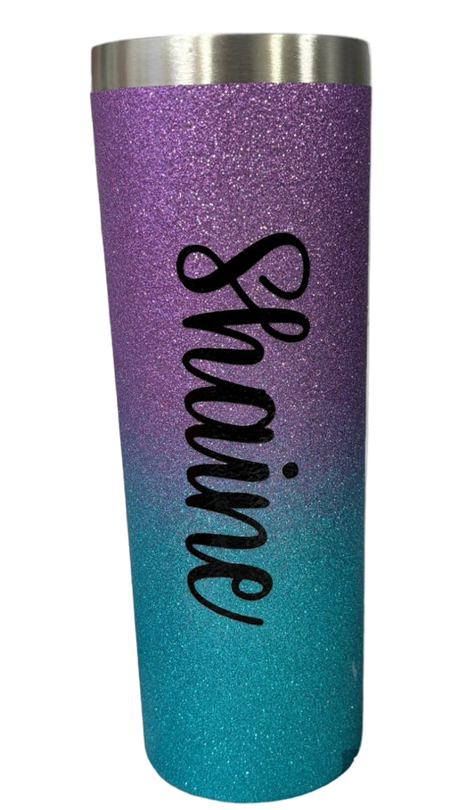 Bouteille d'eau en acier inoxydable Glitter Ombré