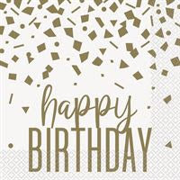Serviettes Confettis Joyeux Anniversaire