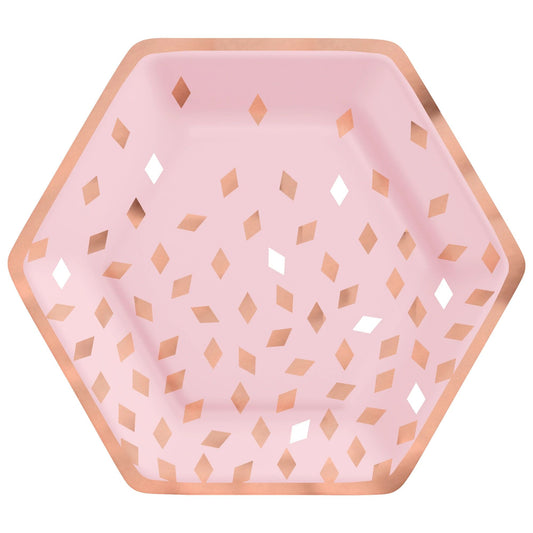 Blush Hexagon Plates