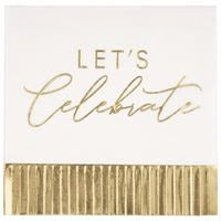 Let's Celebrate Foil Stamped Napkins