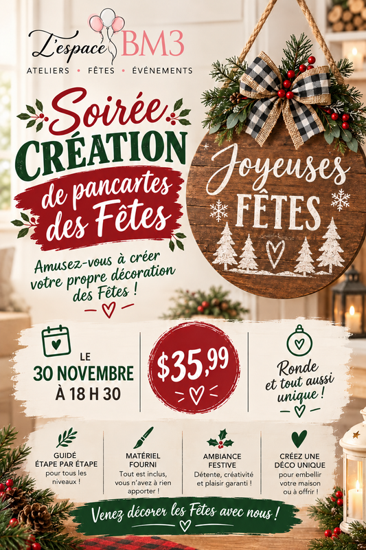 Atelier de bricolage de fêtes