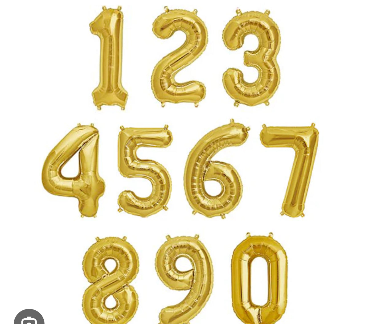 Foil Birthday Balloon Numbers