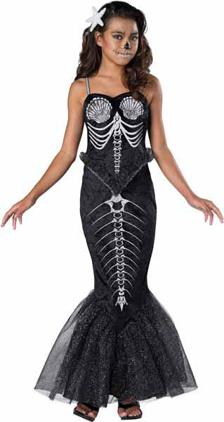 SKELETON MERMAID KIDS COSTUME