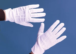 Deluxe Gloves White with Snap