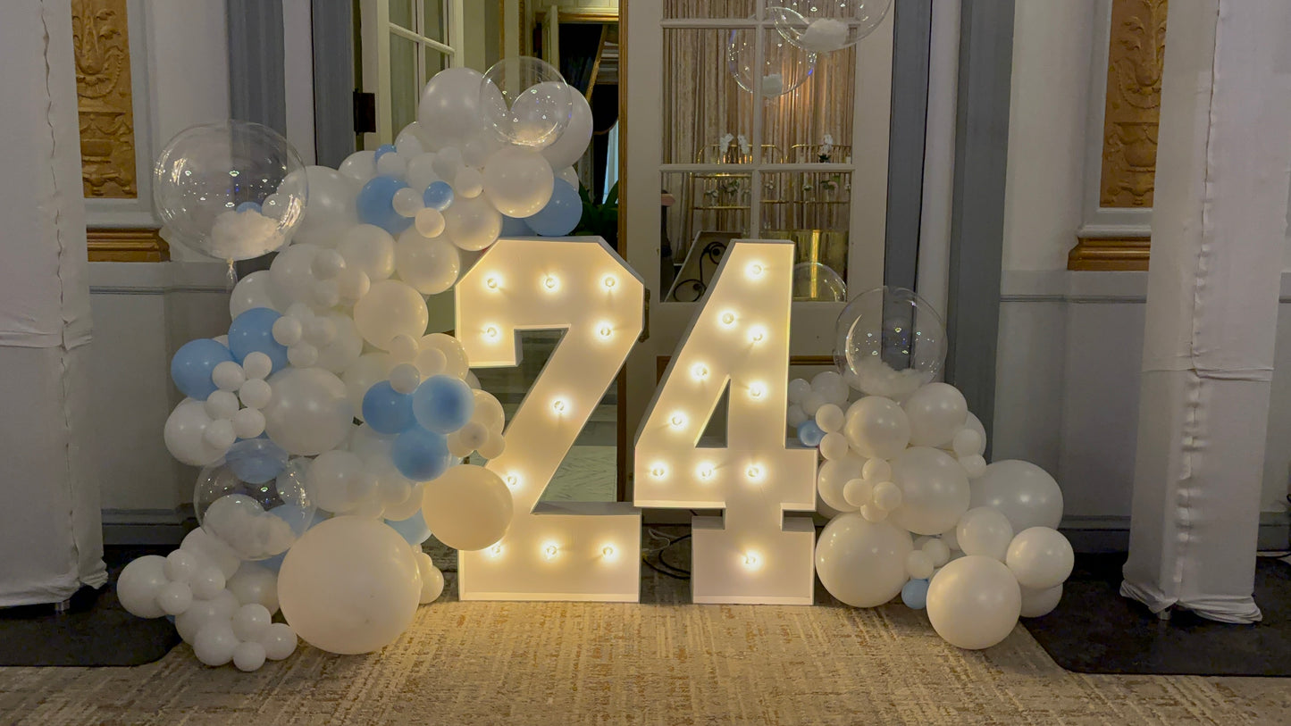 Light Up Numbers - Free Standing
