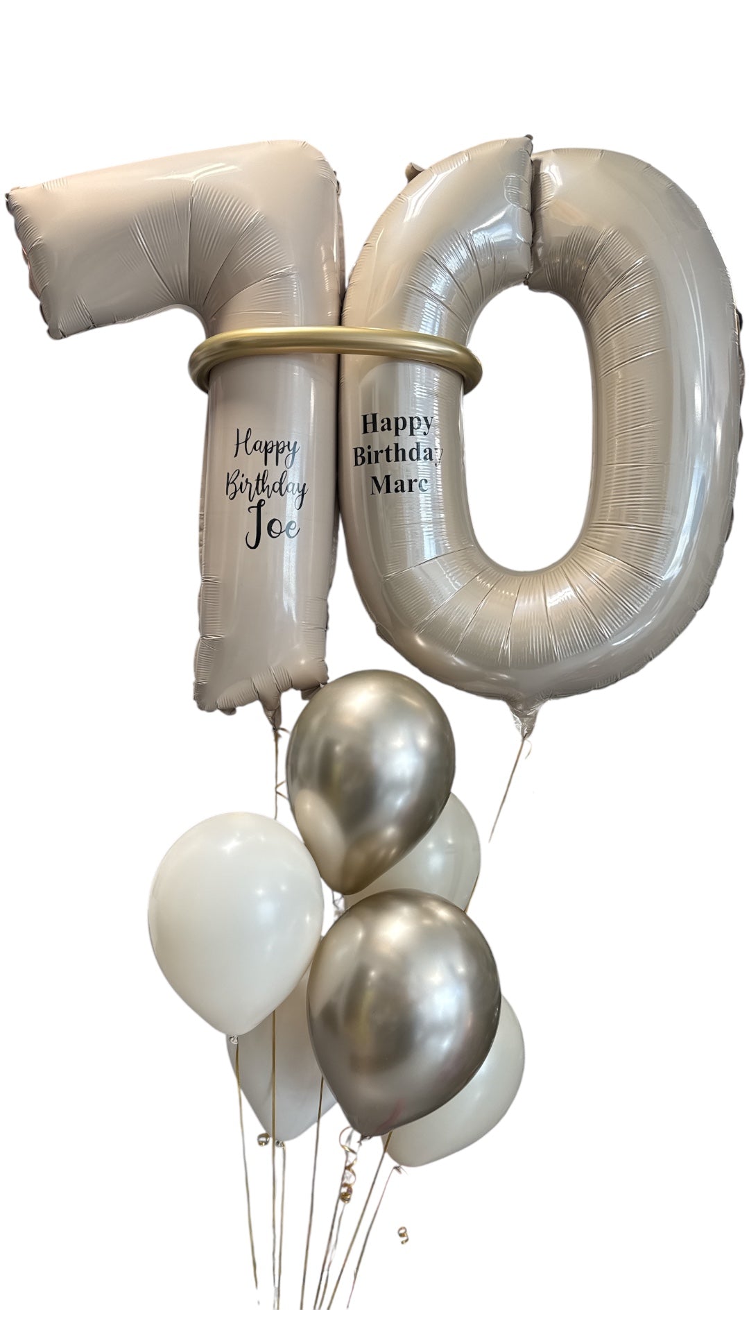 Bouquet de ballons géants en forme de chiffres