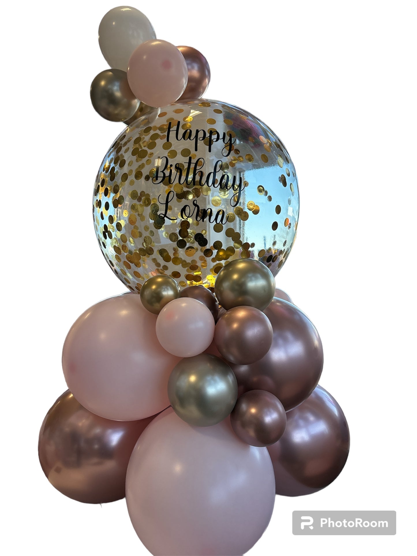 Centre de table à bulles personnalisé