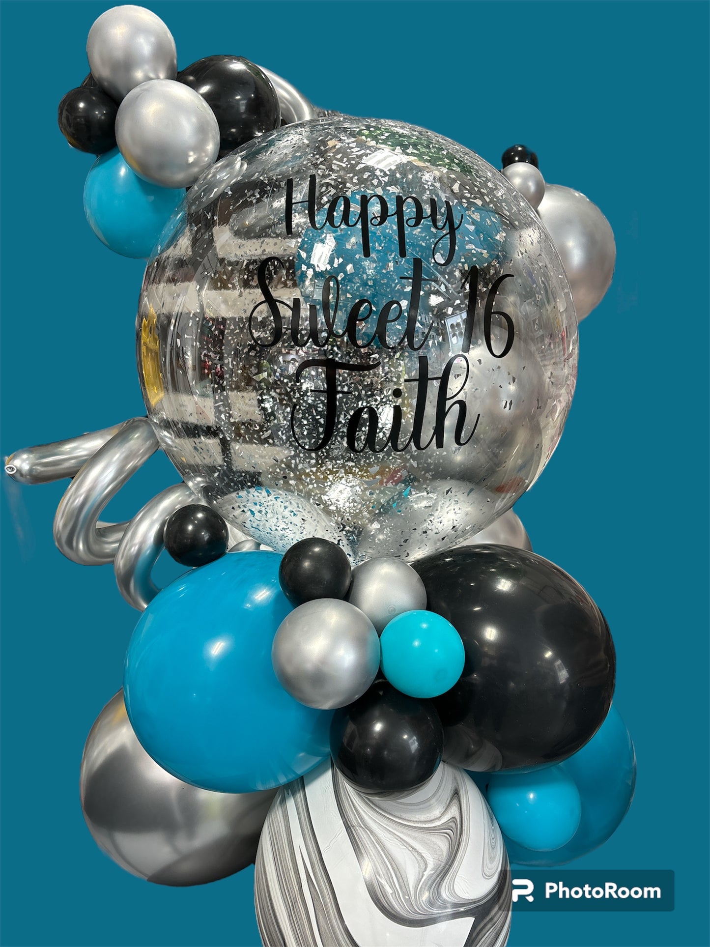 Centre de table à bulles personnalisé