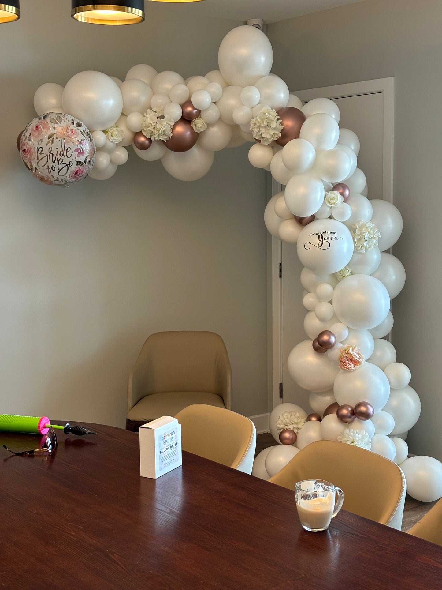 Personalized Organic Balloon Demi Arch
