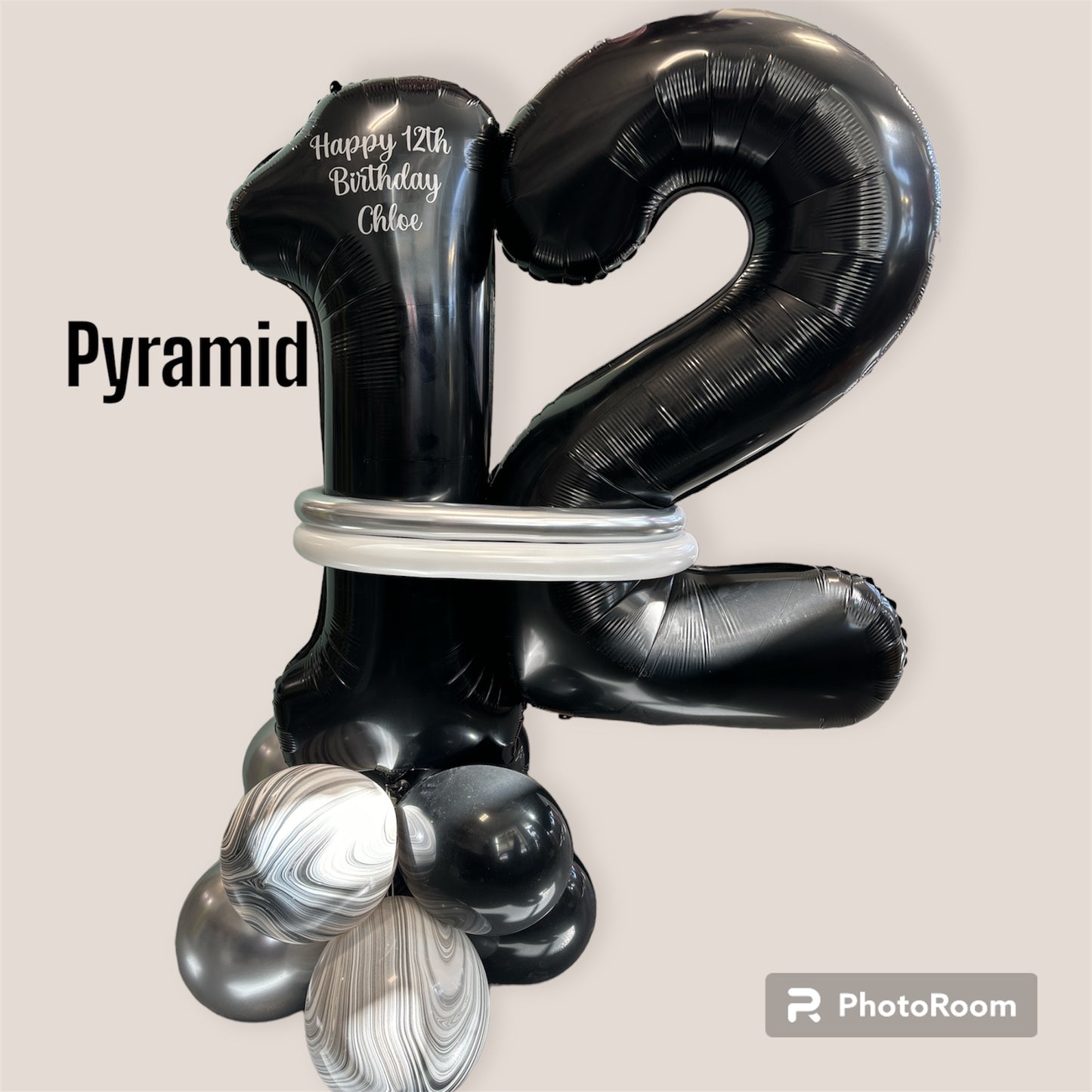 Number Birthday Balloon Stacks