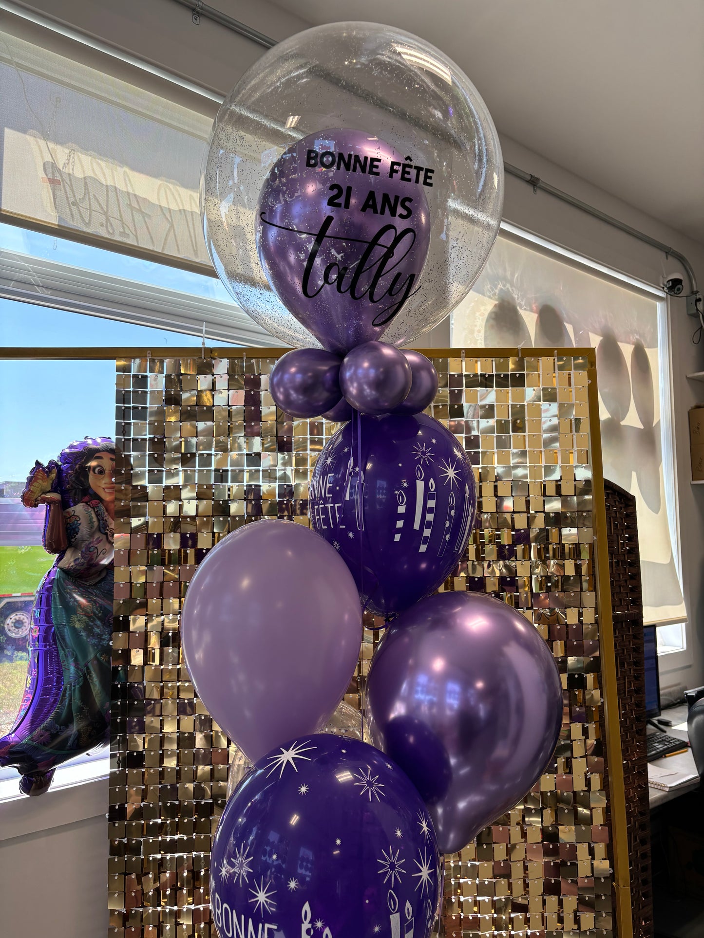 Bouquet de ballons à bulles pour anniversaire