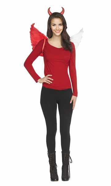 Red And White Devil Wings