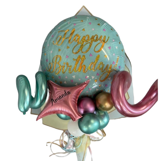 Bouquet de ballons d'anniversaire à main