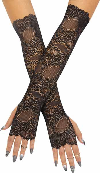 Fingerless Scalloped Lace Glove