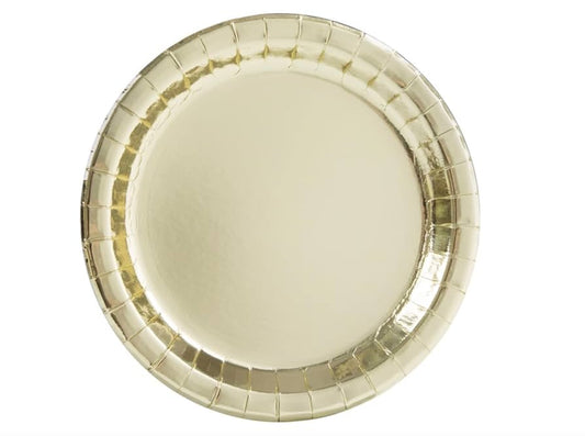 Assiettes à dîner en feuille d'or