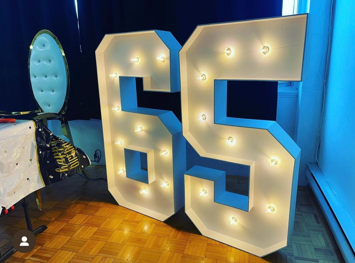 Light Up Numbers - Free Standing