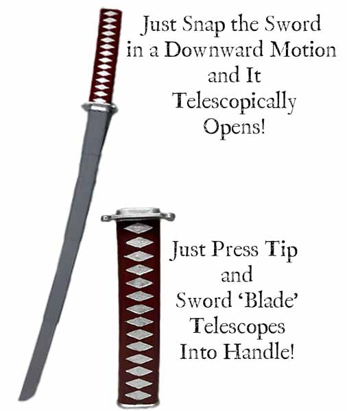 27" Retractable Katana Sword
