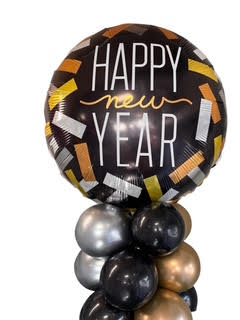 New Years Eve Balloon Centerpiece - Foil