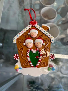 Holiday Ornament - Gingerbread Family