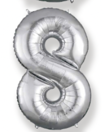 Foil Birthday Balloon Numbers