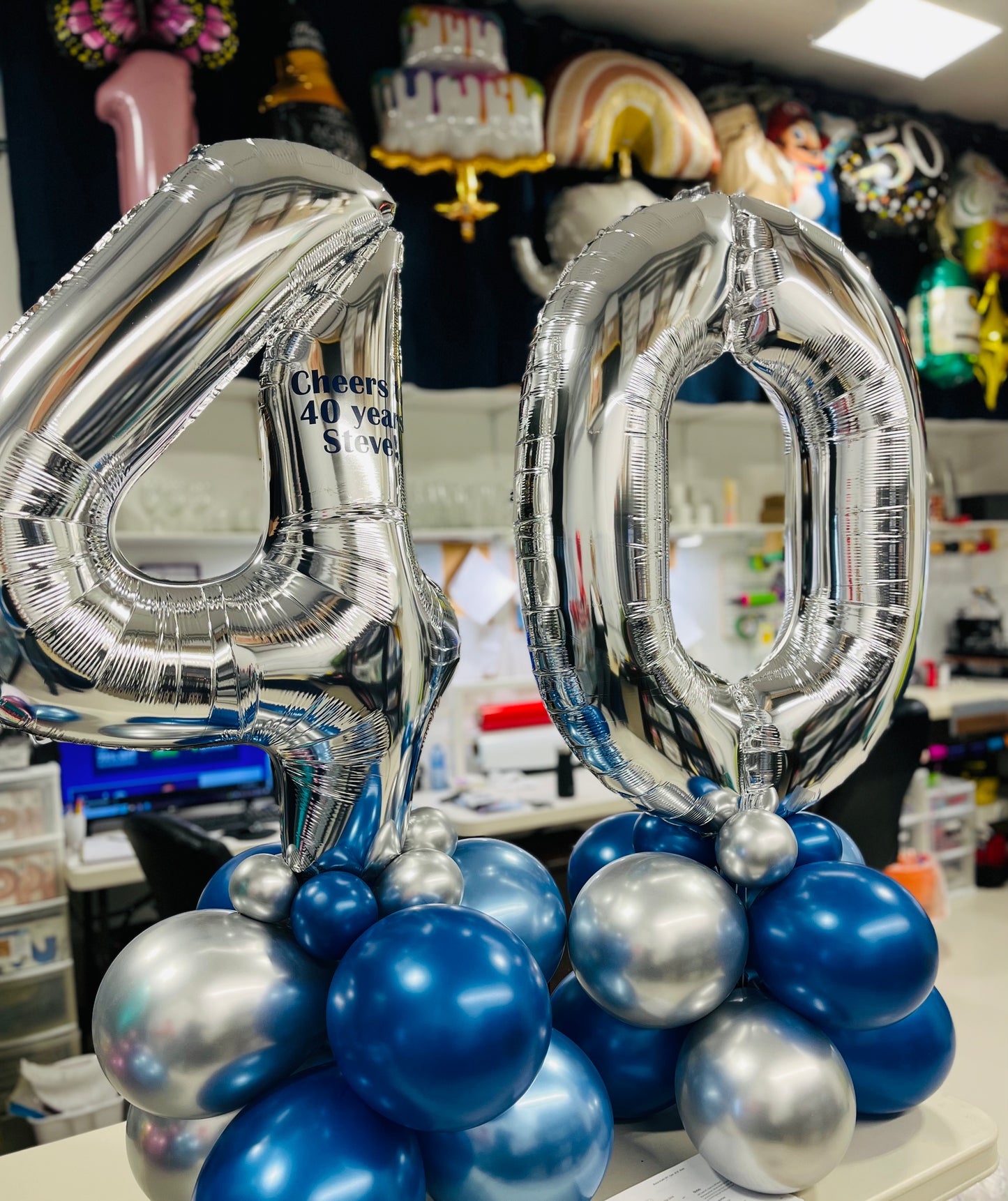 Number Birthday Balloon Stacks