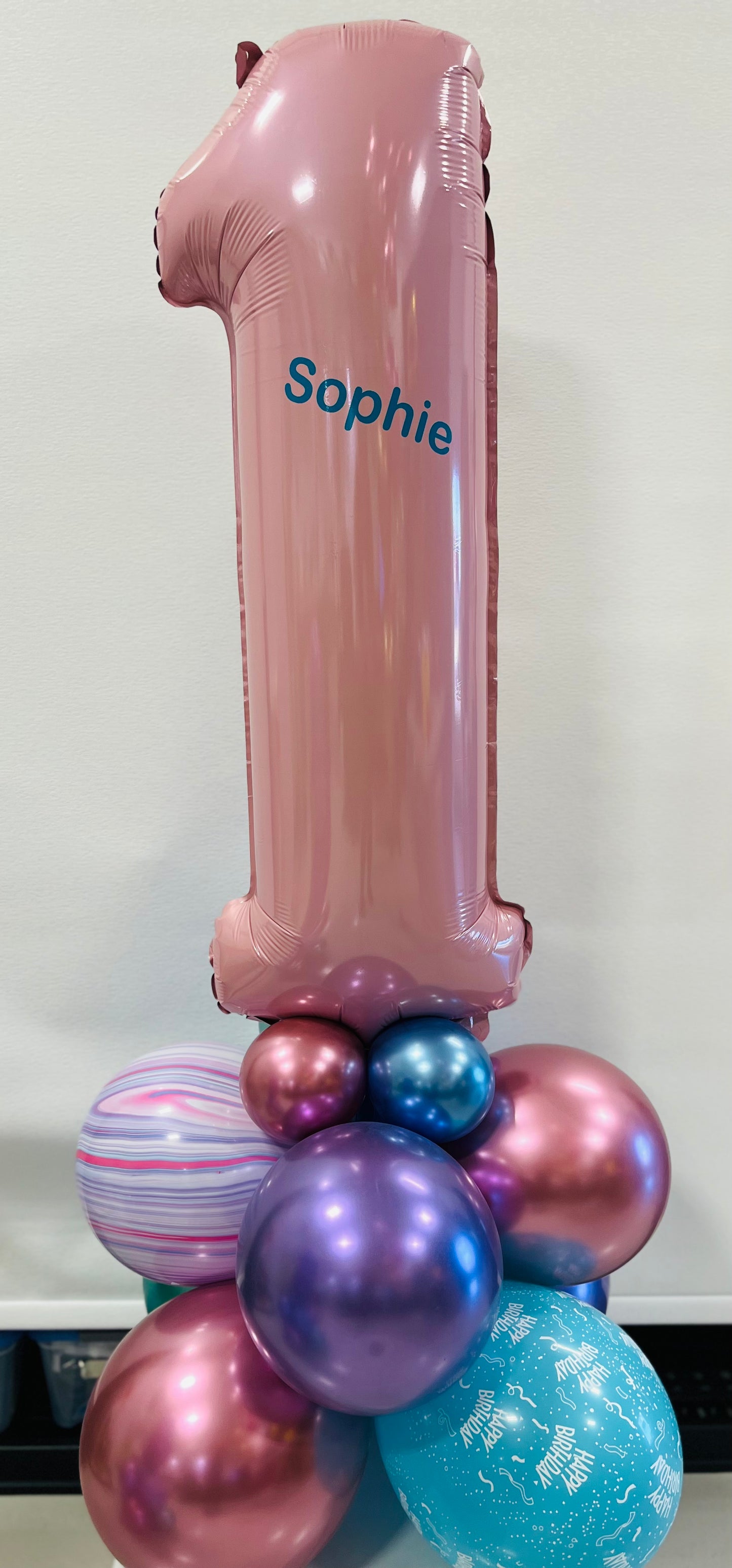 Number Birthday Balloon Stacks