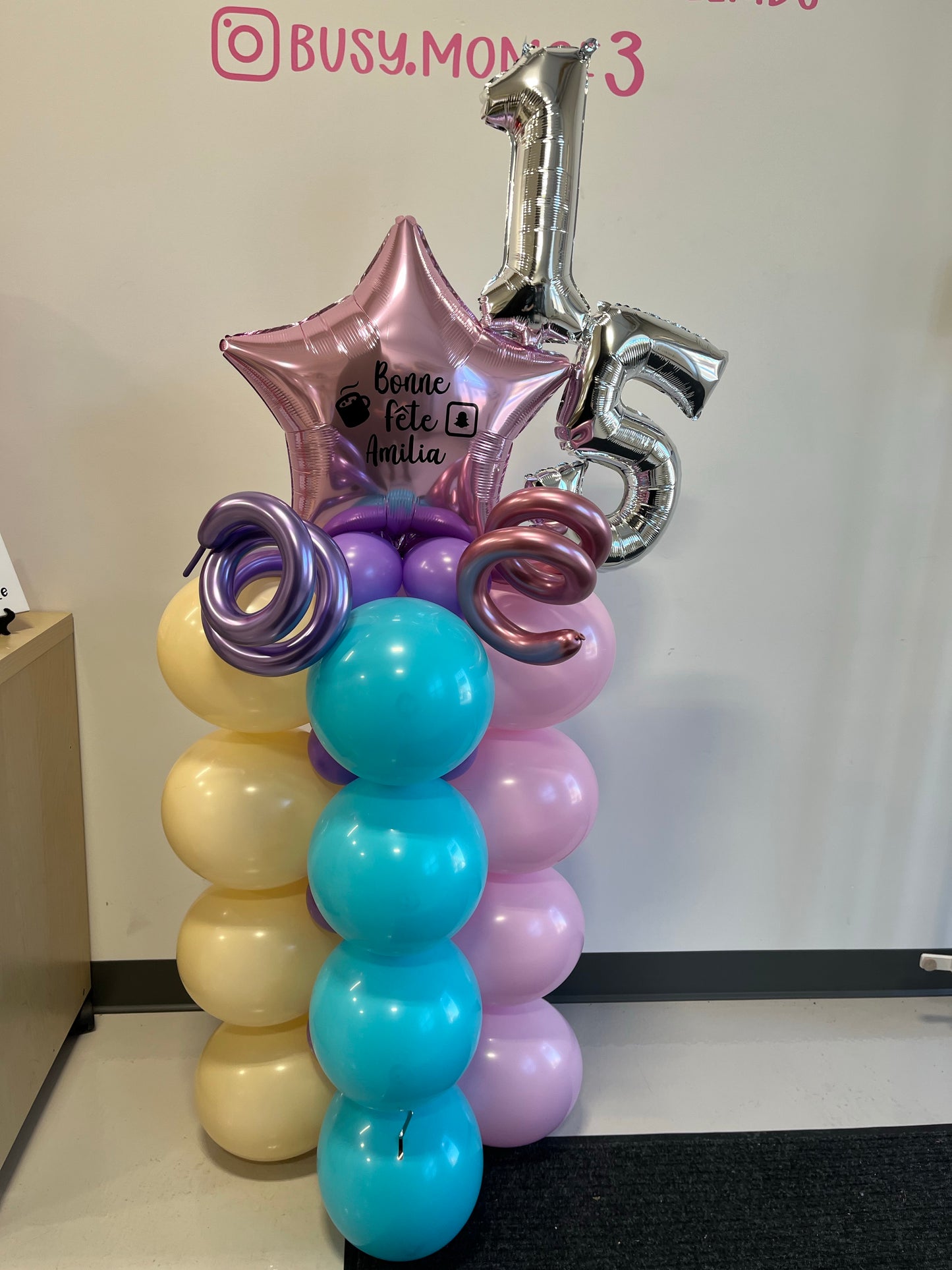 Personalized Balloon Tower Bouquet