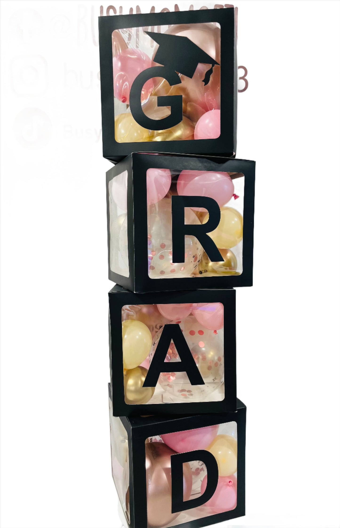 Grad Balloon Filled Boxes