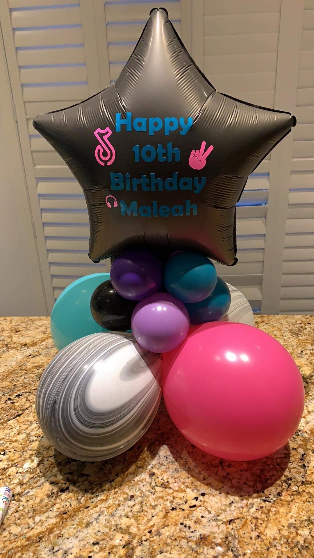 Personalized Party Balloon Centrepiece