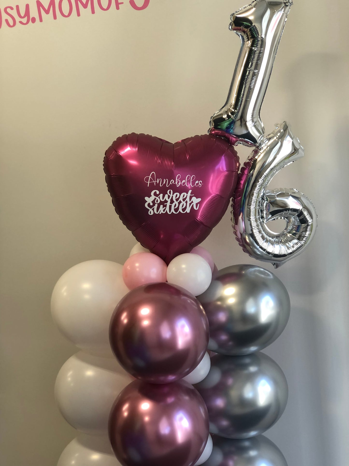 Personalized Balloon Tower Bouquet