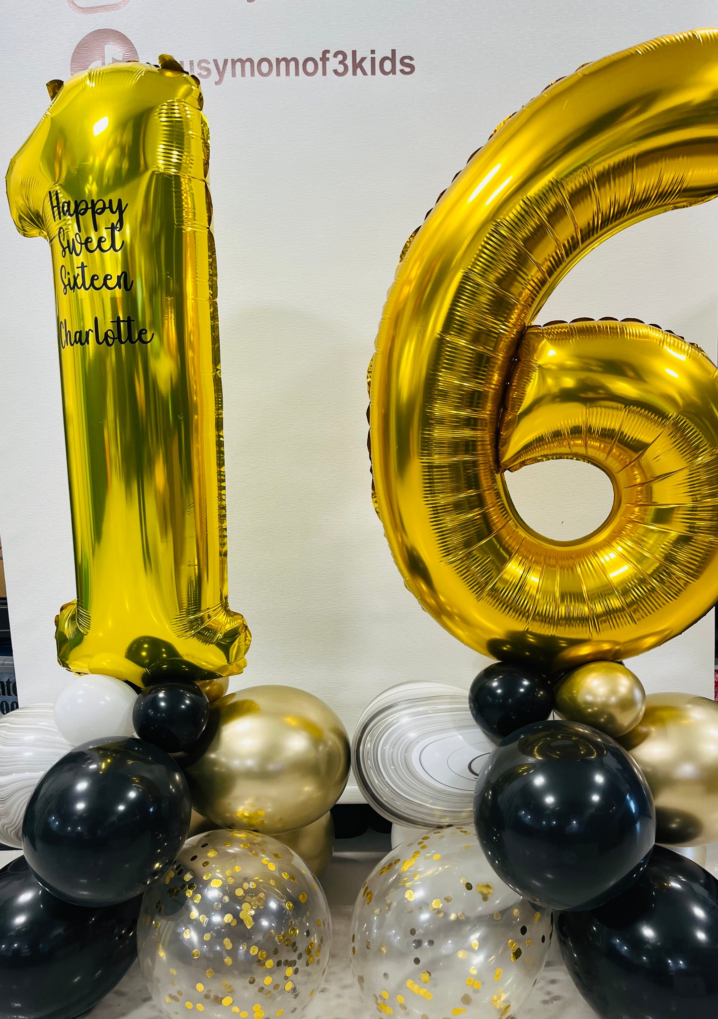 Number Birthday Balloon Stacks