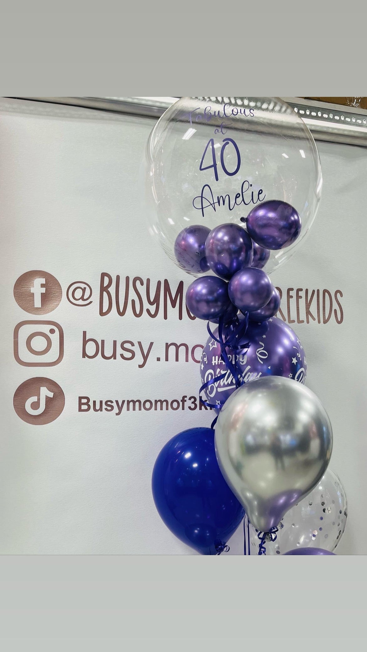Bouquet de ballons à bulles pour anniversaire
