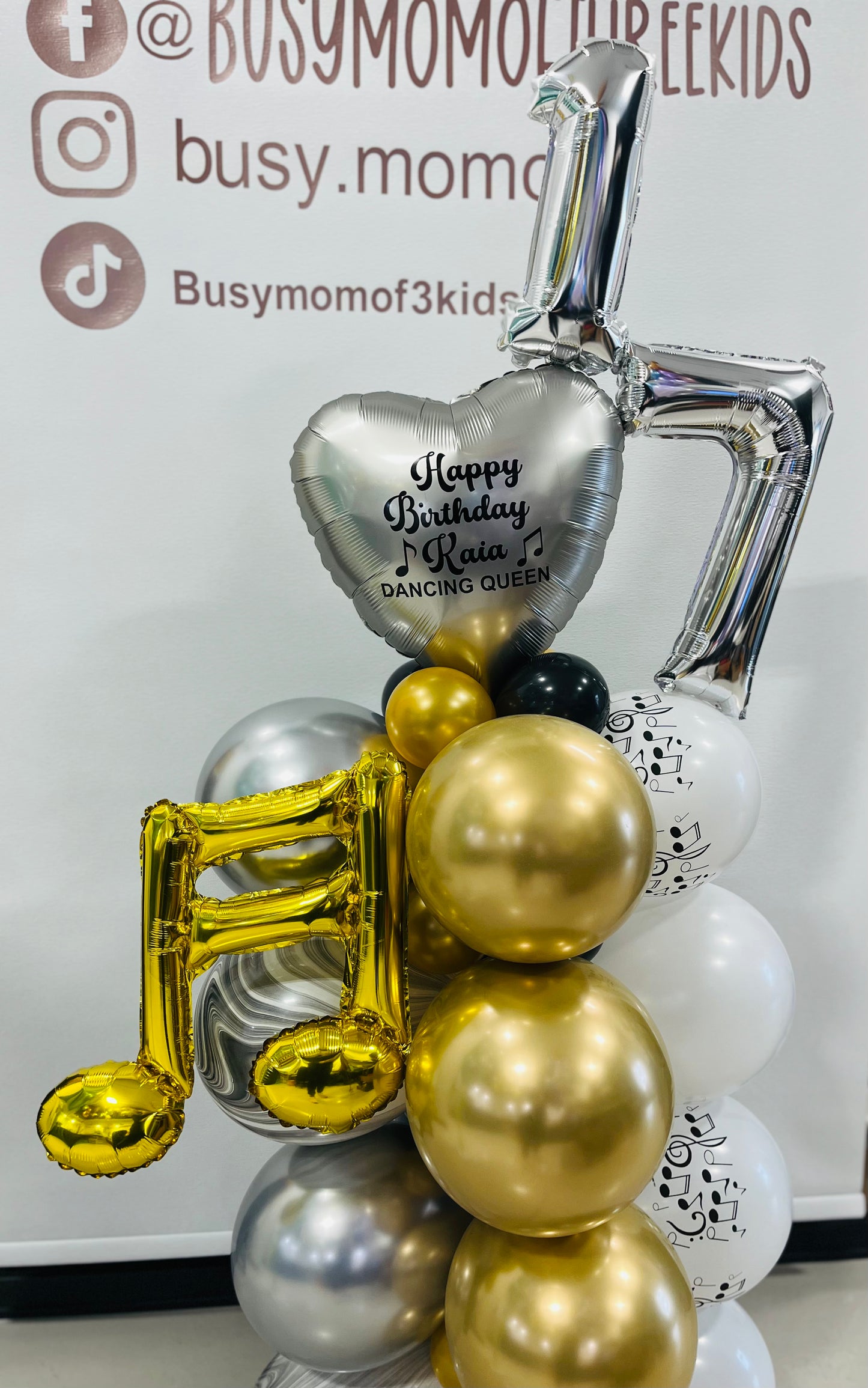 Personalized Balloon Tower Bouquet