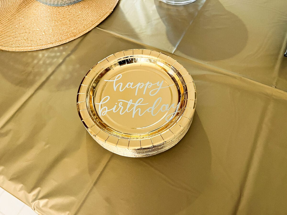Gold Happy Birthday Plates