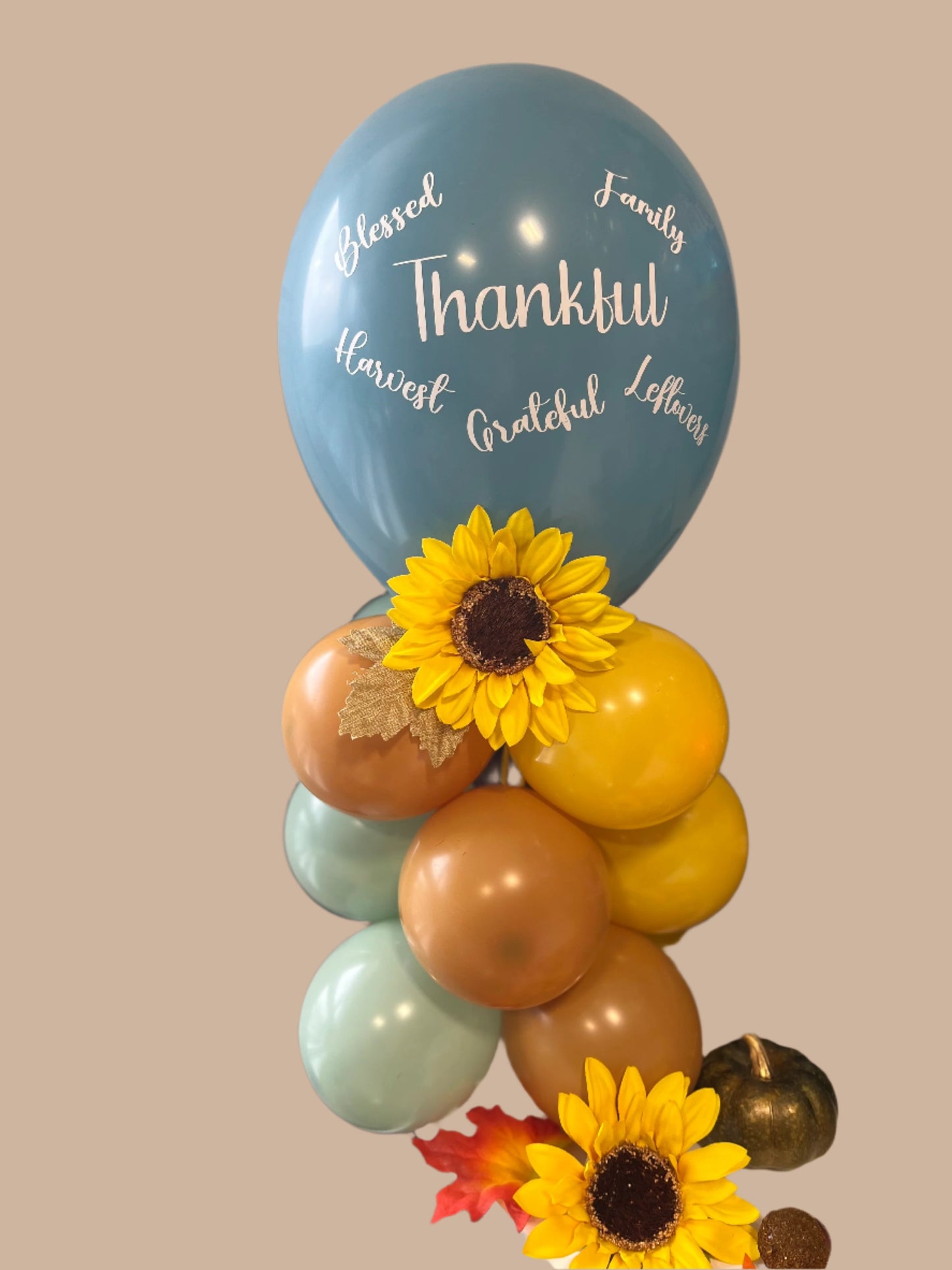 Autumn Balloon Centrepiece