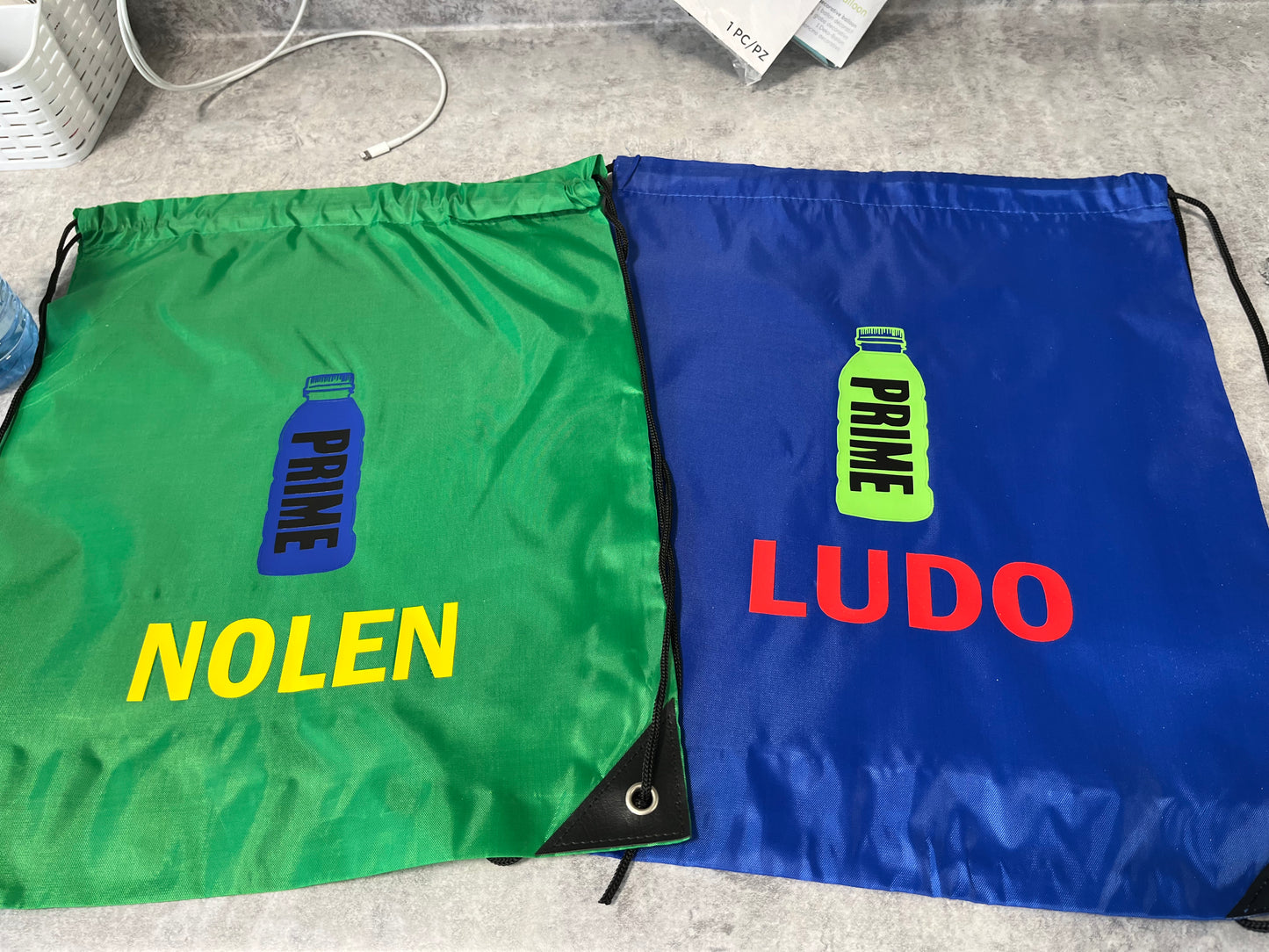 Personalized draw string bags