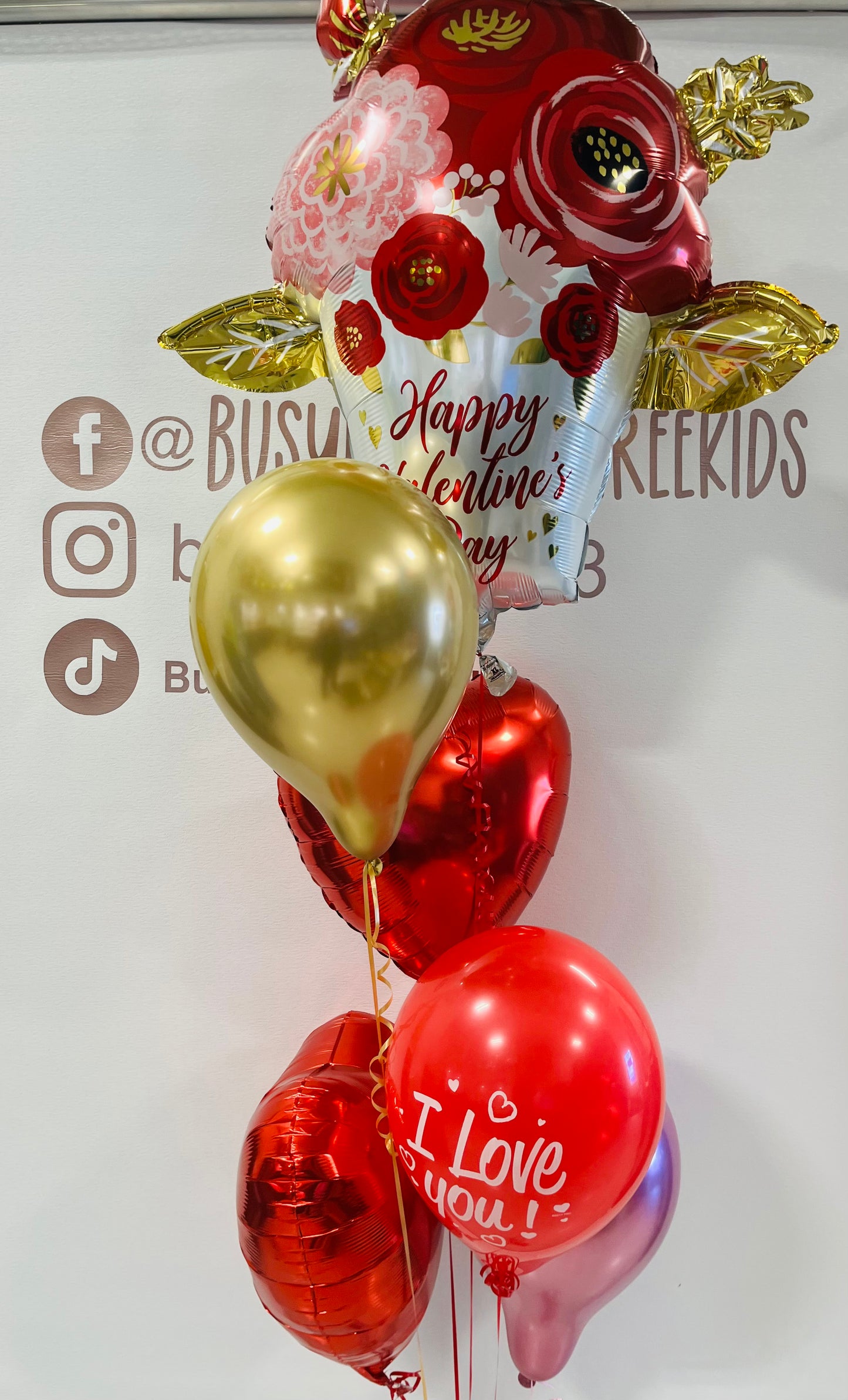 Valentine’s Deluxe Balloon  Bouquet