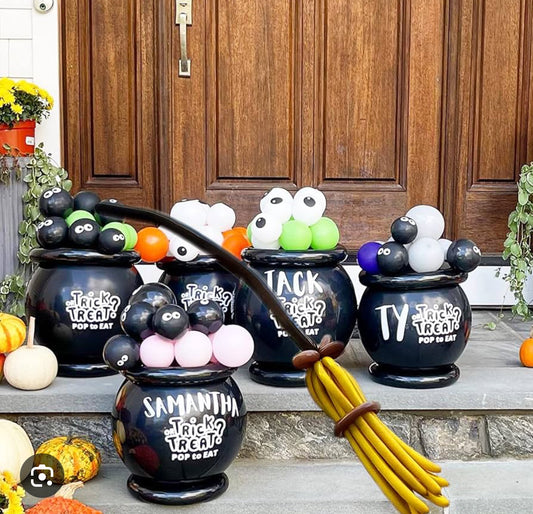Halloween Candy Cauldron Balloon Tutorial