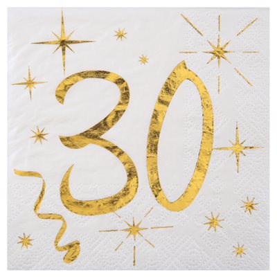 Serviettes de table estampées à la feuille d'or Milestone