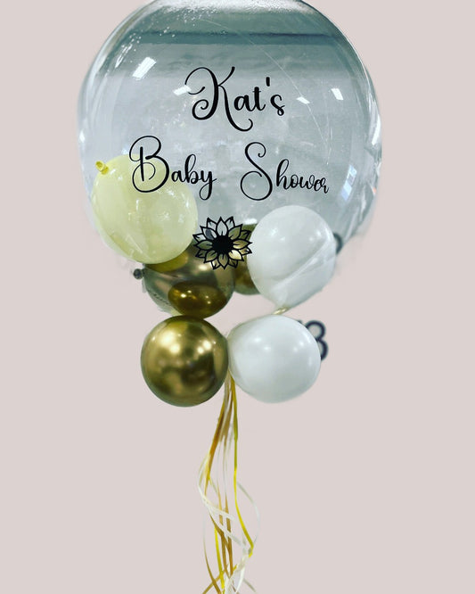 Affichage de ballon à bulles de douche de bébé