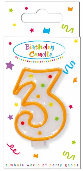 Single Number Colorful Candles