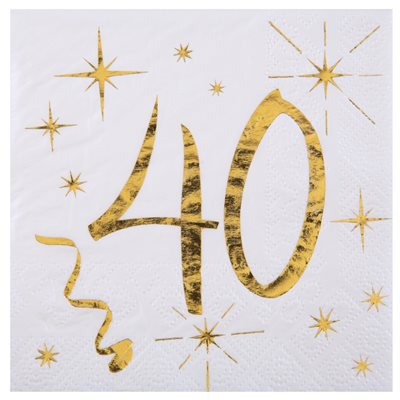 Serviettes de table estampées à la feuille d'or Milestone