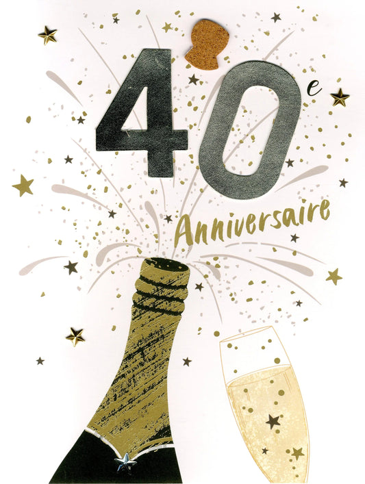 "Bon Anniversaire" Champagne Jumbo Card